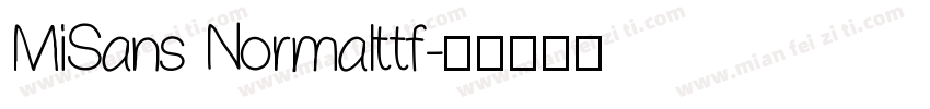MiSans Normalttf字体转换